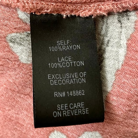 Torrid Floral Print Crinkle Gauze Lace-Up Babydoll Top - Size 00 / 10 - Picture 6 of 6